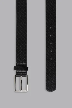 CINTURÓN TRENZADO NEGRO